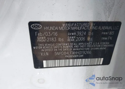 2017 Hyundai Elantra Se from USA, damaged, VIN 5NPD84LFXHH019266